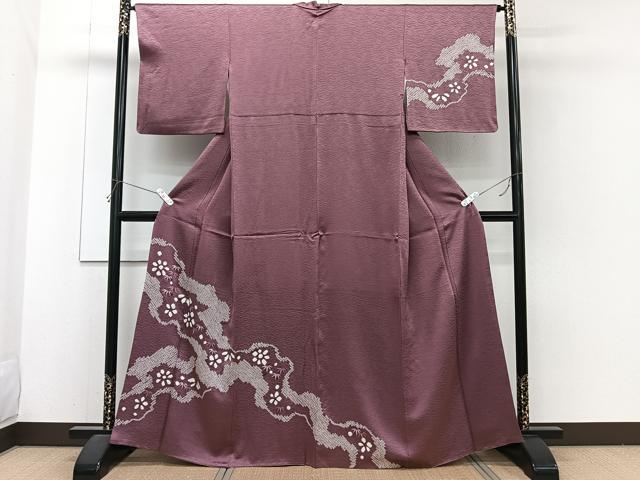 平和屋着物■訪問着 絞り 刺繍 道長笹花文 正絹 逸品 CABH5518xi