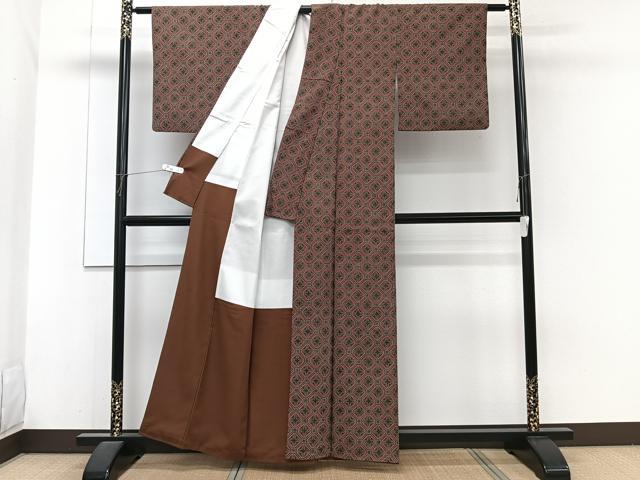 平和屋着物■本場大島紬 蜀江花文 洗える着物 CABH5519xi