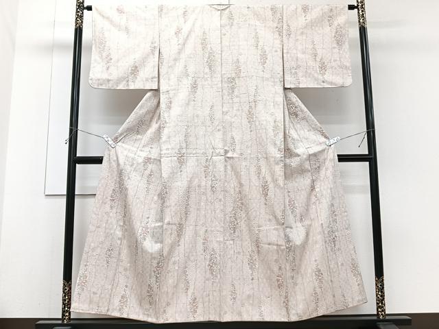 平和屋着物■上質な紬 枝花文 正絹 逸品 CABH5521xi