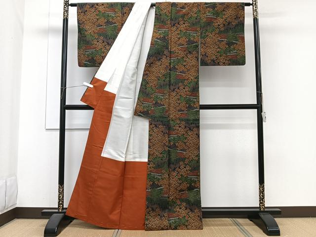 平和屋着物■上質な紬 樹林文 正絹 逸品 CABH5523xi