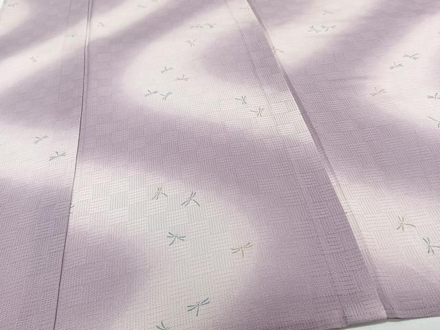 平和屋着物*夏物 小紋 変わり絽 流水蜻蛉 暈し染め 正絹 逸品 CABH5553xi