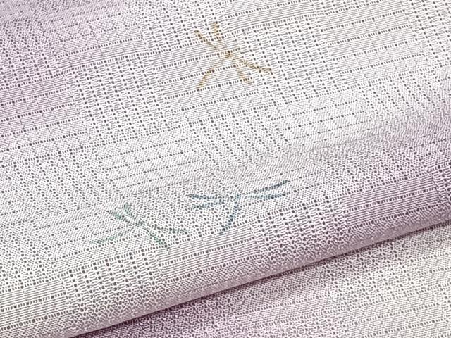 平和屋着物*夏物 小紋 変わり絽 流水蜻蛉 暈し染め 正絹 逸品 CABH5553xi