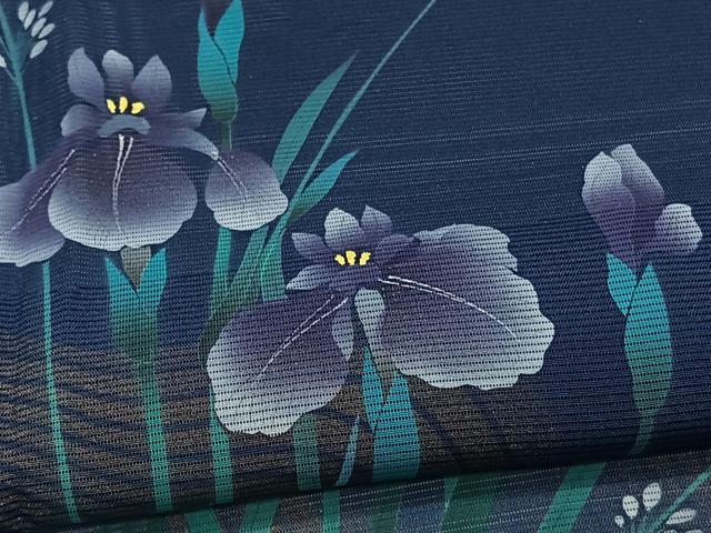 平和屋着物*夏物 訪問着 絽 波花鳥文 暈し染め 金彩 正絹 逸品 CABH5554xi