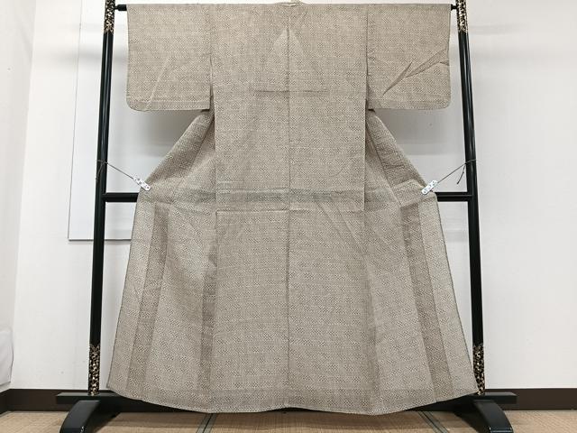 平和屋着物*夏物 上布 幾何学文様 麻 逸品 CABH5556xi