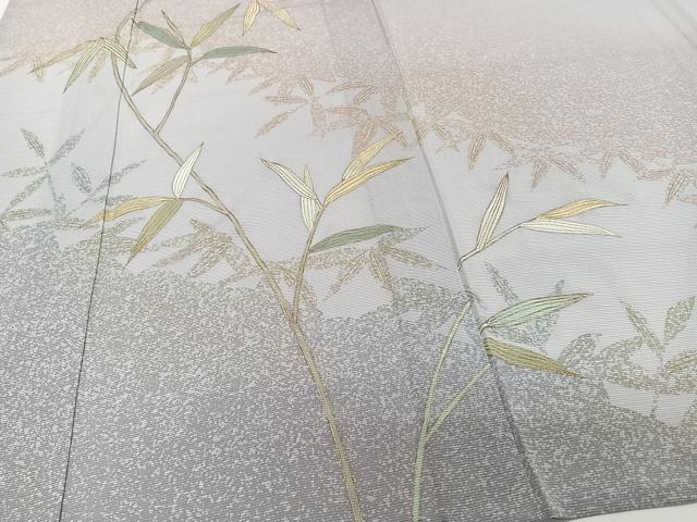 平和屋着物*夏物 訪問着 絽 草木文 暈し染め 金彩 正絹 逸品 CABH5558xi