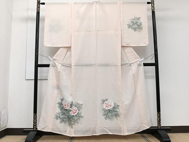 平和屋着物*夏物 訪問着 絽 手描き 草花文 正絹 逸品 CABH5564xi