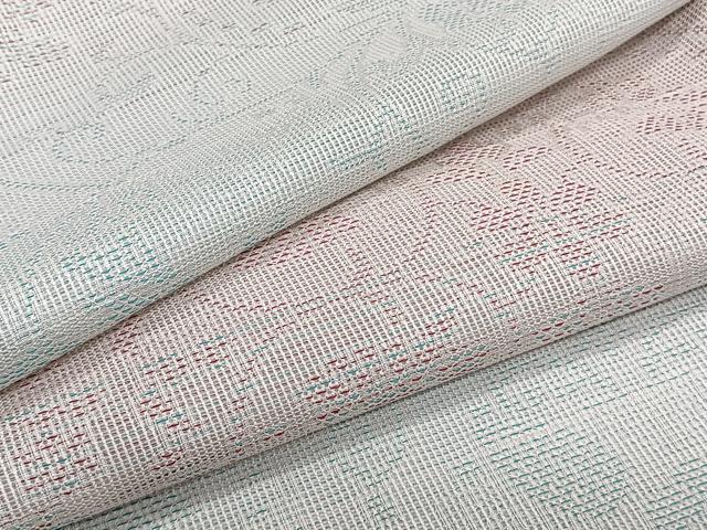 平和屋着物*夏物 小紋 紗 花唐草文 正絹 逸品 CABH5567xi
