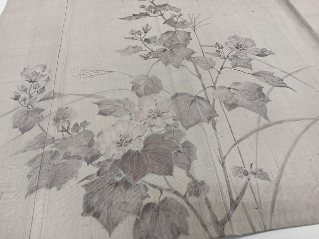 平和屋着物*手描友禅女流作家 一色生子 夏物 訪問着 紗紬 草花文 ロング丈 正絹 逸品 未使用 CABH5570xi