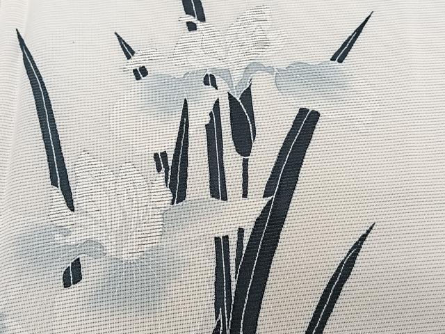 平和屋着物*夏物 訪問着 絽 草花文 銀糸 正絹 逸品 CABH5581xi