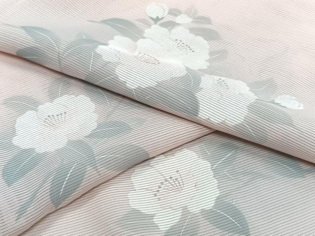 平和屋着物*夏物 小紋 絽 草花文 正絹 逸品 CABH5585xi