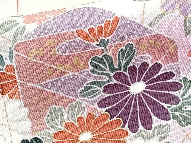 平和屋着物■訪問着 地紙草花文 暈し染め 正絹 逸品 CABH5599xi