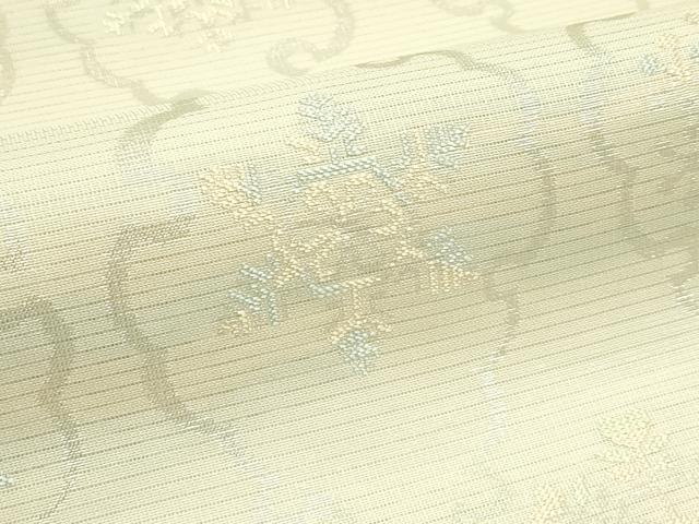 平和屋着物*夏物 西陣 川島織物 九寸名古屋帯 雪の結晶 銀糸 正絹 逸品 CABH5605rv