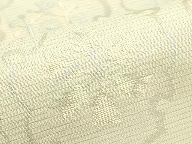 平和屋着物*夏物 西陣 川島織物 九寸名古屋帯 雪の結晶 銀糸 正絹 逸品 CABH5605rv