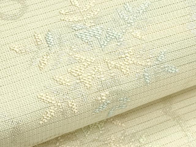 平和屋着物*夏物 西陣 川島織物 九寸名古屋帯 雪の結晶 銀糸 正絹 逸品 CABH5605rv