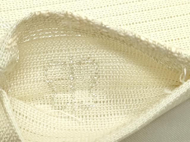 平和屋着物*夏物 西陣 川島織物 九寸名古屋帯 雪の結晶 銀糸 正絹 逸品 CABH5605rv