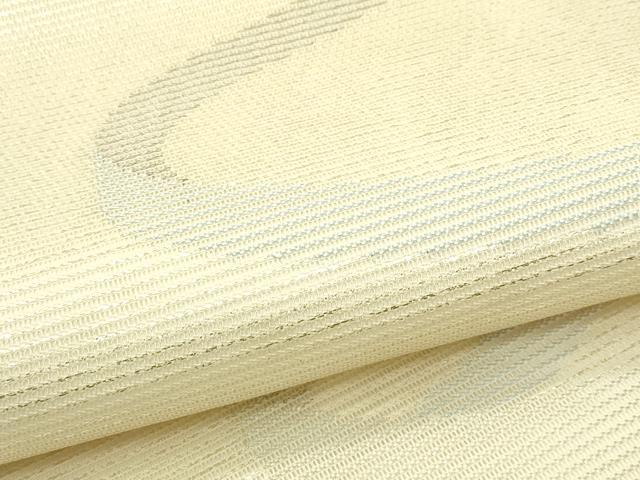 平和屋着物*夏物 九寸名古屋帯 抽象文 銀糸 正絹 逸品 未使用 CABH5615rv