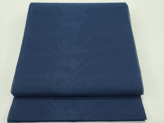 平和屋着物*夏物 八寸名古屋帯 杜若 青褐色 CABH5619rv