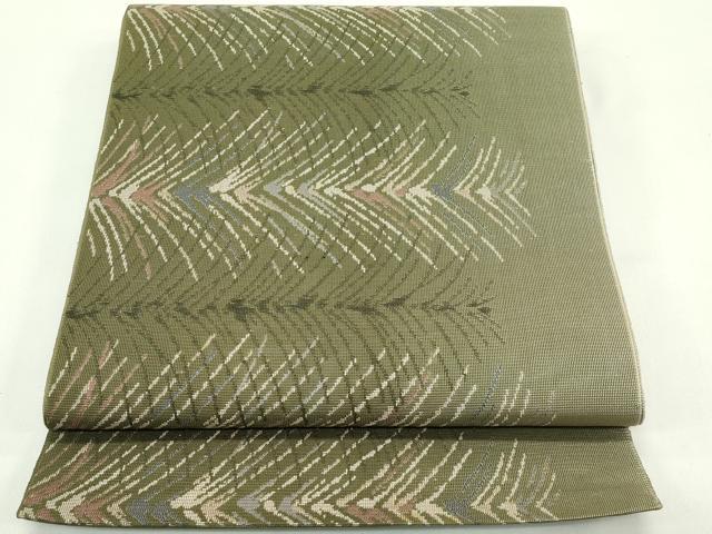 平和屋着物*夏物 八寸名古屋帯 草木文 正絹 逸品 CABH5620rv