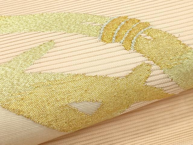 平和屋着物*夏物 太鼓柄袋帯 絽綴れ 籬文様 金糸 正絹 逸品 CABH5622rv