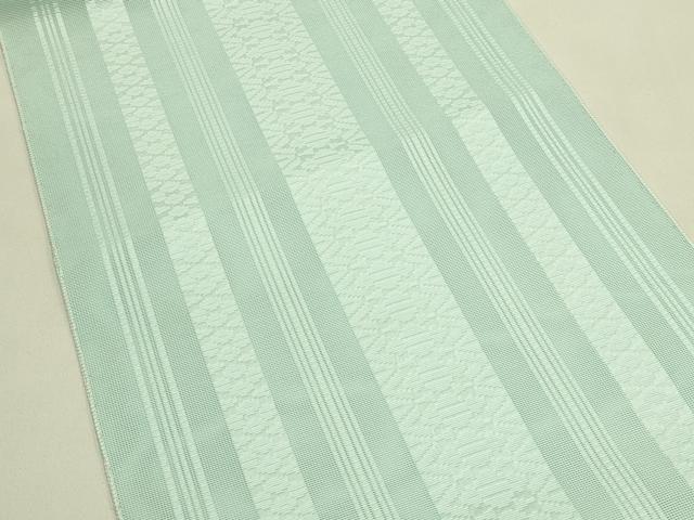 平和屋着物*夏物 博多織 八寸名古屋帯 紗献上 青磁鼠色 CABH5637rv