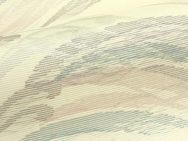 平和屋着物*夏物 六通柄袋帯 立波文 銀糸 正絹 逸品 未使用 CABH5642rv
