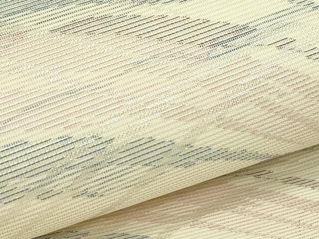 平和屋着物*夏物 六通柄袋帯 立波文 銀糸 正絹 逸品 未使用 CABH5642rv