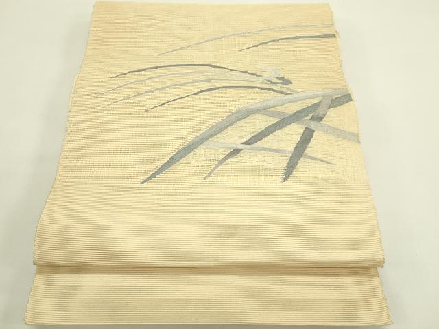 平和屋着物*夏物 八寸名古屋帯 すくい織 籬文様 正絹 逸品 CABH5651rv