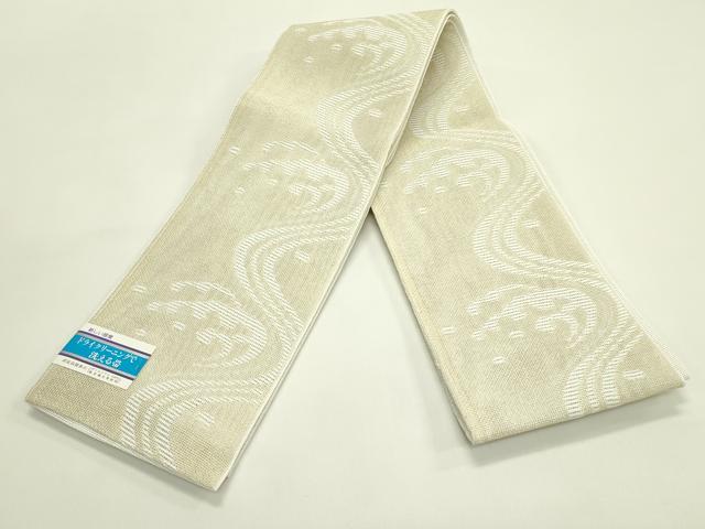 平和屋着物*夏物 半幅帯 立波文 金糸 未使用 CABH5661rv