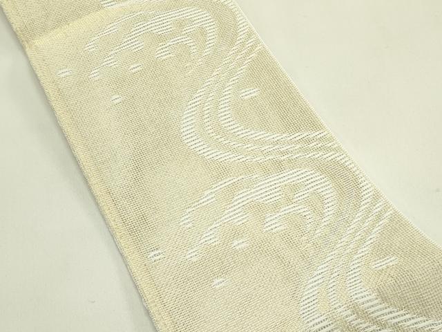 平和屋着物*夏物 半幅帯 立波文 金糸 未使用 CABH5661rv