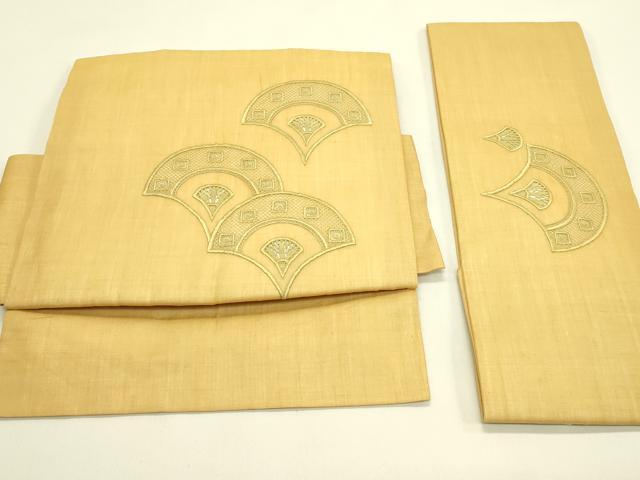 平和屋着物*夏物 つけ帯 総刺繍 青海波 正絹 逸品 CABH5669rv