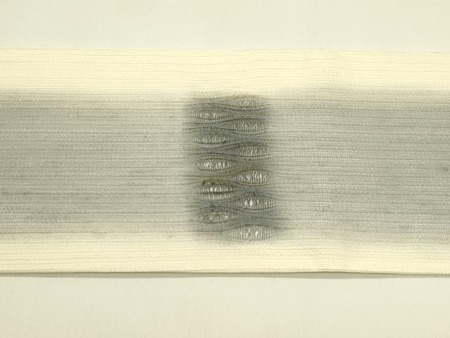 平和屋着物*夏物 十日町 名門青柳謹製 櫛引織 つけ帯 間道 正絹 逸品 CABH5670rv