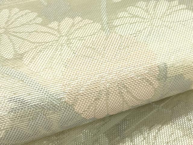 平和屋着物*夏物 六通柄袋帯 秋草文 銀糸 正絹 逸品 CABH5676rv