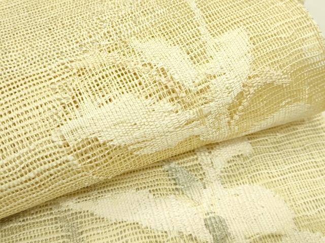 平和屋着物*夏物 西陣 都謹製 八寸名古屋帯 草花文 証紙付き 正絹 逸品 CABH5711rv