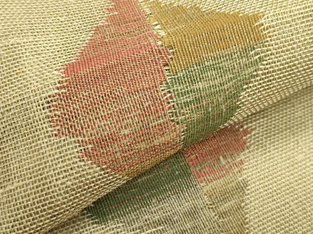 平和屋着物*夏物 1854年創業 帯屋捨松 八寸名古屋帯 菱文様 証紙付き 正絹 逸品 未使用 CABH5714rv