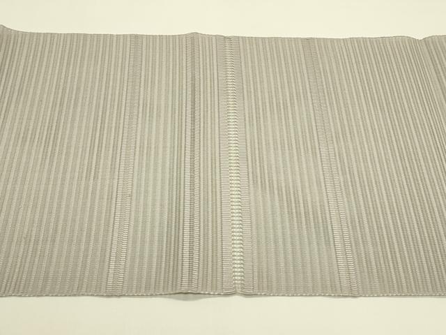 平和屋着物*夏物 八寸名古屋帯 絽綴れ 横段文 胡桃染色 正絹 逸品 CABH5715rv