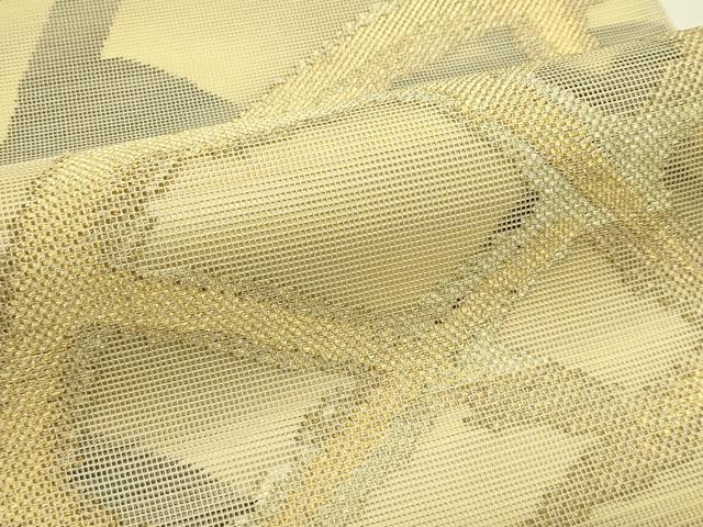 平和屋着物*夏物 六通柄袋帯 籬文様 金糸 正絹 逸品 CABH5719rv