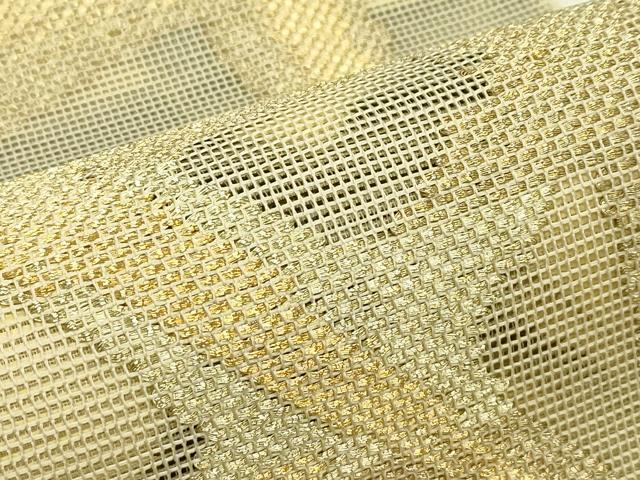 平和屋着物*夏物 六通柄袋帯 籬文様 金糸 正絹 逸品 CABH5719rv
