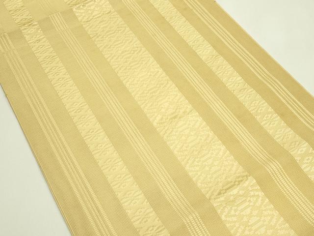 平和屋着物*夏物 本場筑前博多織 八寸名古屋帯 紗献上 榛色 正絹 逸品 CABH5731rv