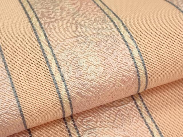 平和屋着物*夏物 本場筑前博多織 八寸名古屋帯 草花間道 正絹 逸品 未使用 CABH5733rv