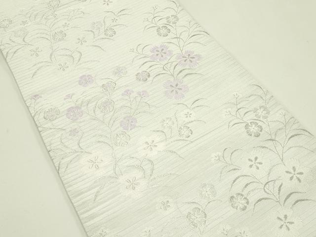 平和屋着物*夏物 六通柄袋帯 撫子 銀糸 CABH5737rv