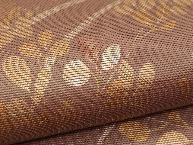 平和屋着物*夏物 太鼓柄袋帯 螺鈿箔 籬秋草文 金彩 正絹 逸品 CABH5744rv