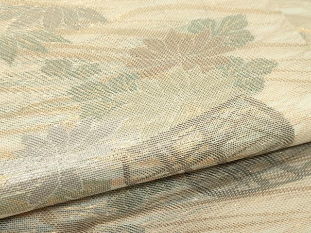 平和屋着物*夏物 六通柄袋帯 花籠文 金糸 正絹 逸品 CABH5746rv