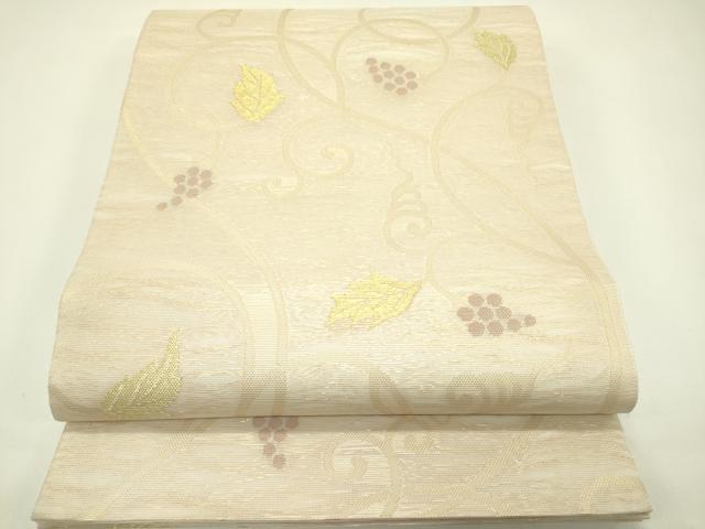 平和屋着物*夏物 六通柄袋帯 葡萄唐草文 金糸 正絹 逸品 CABH5754rv