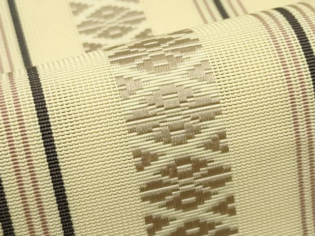 平和屋着物*夏物 本場筑前博多織 八寸名古屋帯 紗献上 正絹 逸品 CABH5758rv