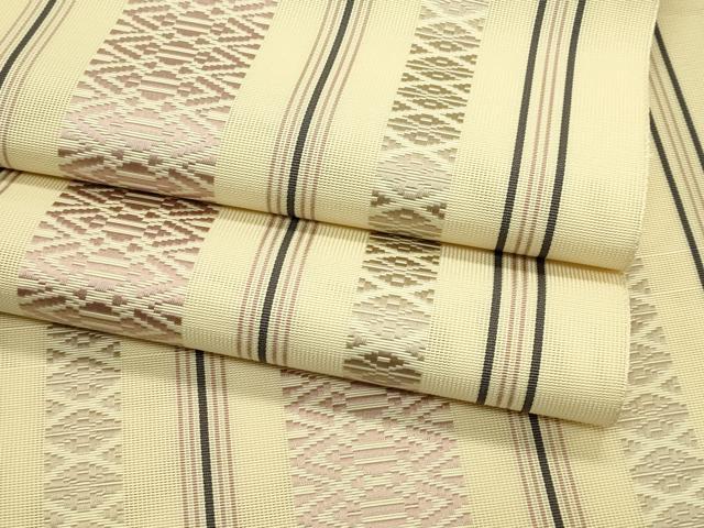 平和屋着物*夏物 本場筑前博多織 八寸名古屋帯 紗献上 正絹 逸品 CABH5758rv