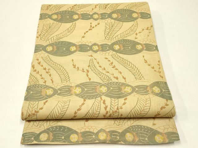 平和屋着物*夏物 全通柄袋帯 紅型染 抽象文 正絹 逸品 CABH5773rv