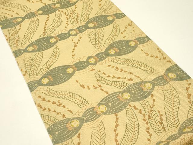 平和屋着物*夏物 全通柄袋帯 紅型染 抽象文 正絹 逸品 CABH5773rv