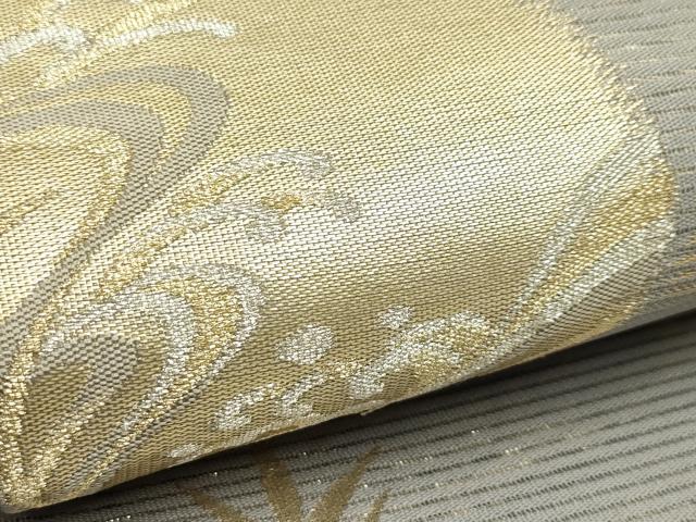 平和屋着物*夏物 六通柄袋帯 いざよい 立波花丸文 金銀糸 正絹 逸品 CABH5775rv