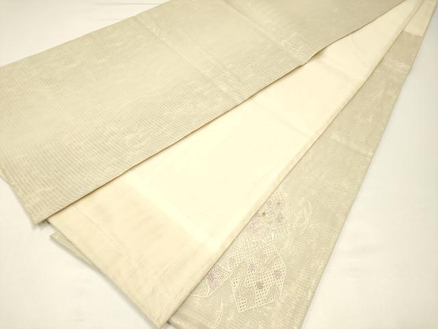 平和屋着物*夏物 太鼓柄袋帯 総刺繍 中国三大刺繍 スワトウ刺繍 亀甲花文 金銀糸 正絹 逸品 CABH5783rv