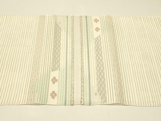 平和屋着物*夏物 八寸名古屋帯 絽綴れ 横段文 正絹 逸品 CABH5793rv